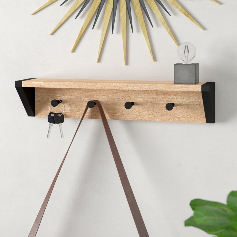 Jarred Weathered Oak Wall Mounted Coat Rack & Reviews AllModern